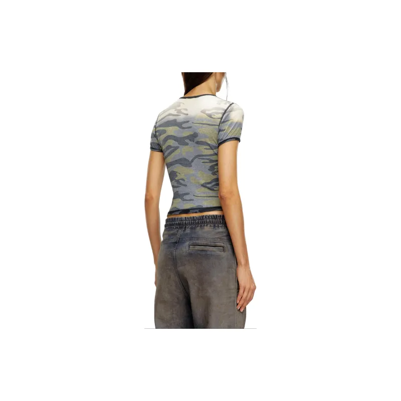 DIESEL Camouflage Printed Crewneck T Shirt-3