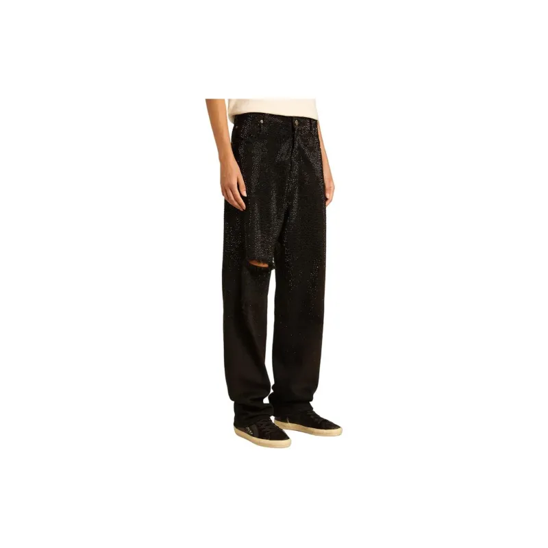 Golden Goose Embellished Distressed Trousers-2