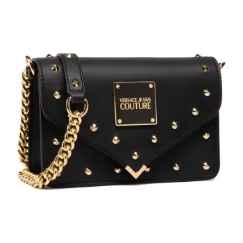 VERSACE JEANS COUTURE Leather Shoulder Bag, Crossbody Bag Mini Women's Black