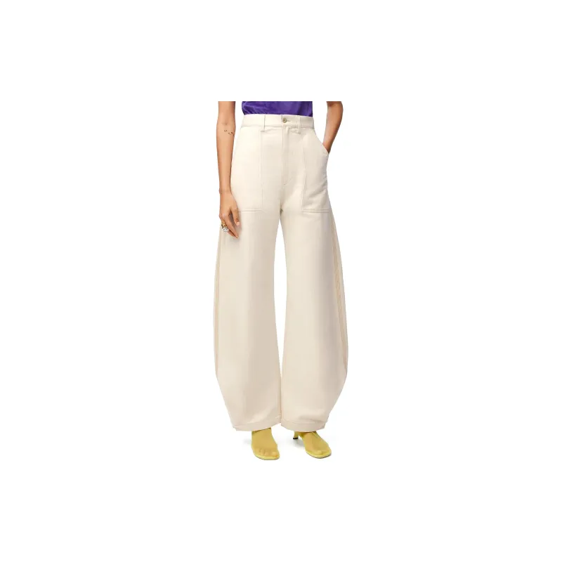 LOEWE Balloon Trousers 'Ecru'-1