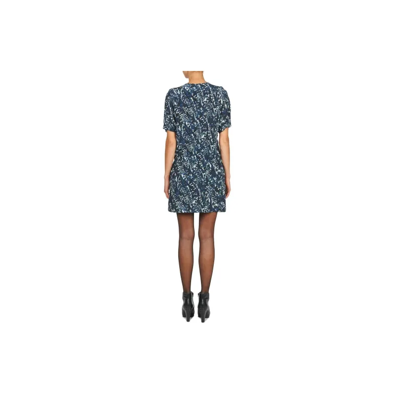 IKKS PARIS Short Sleeved Dress Women's Marine Blue-3