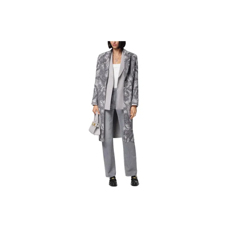VERSACE Barocco-Printed Mid-Length Coat-1