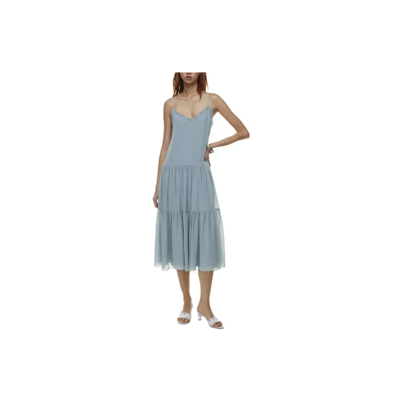 ARITZIA Wilfred Sunshine Dress Slip Dresses Women's Slab Blue/Board Blue-2