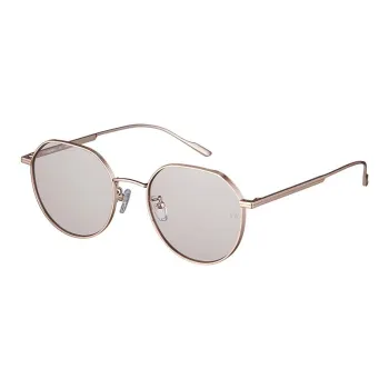 VERA WANG Titanium Irregular Shape Sunglasses Unisex Gold