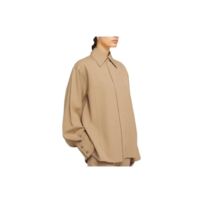 JIL SANDER Pointed collar Wool Shirt-4