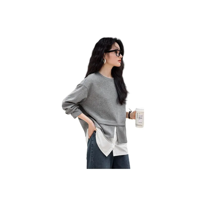 Mo Han Yi Mei FW24 Sweatshirt Women's Gray-2