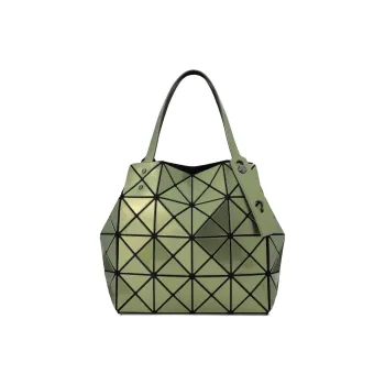 ISSEY MIYAKE CARAT Polyvinyl Chloride Resin Bucket Bag Handbag Women's Khaki Green
