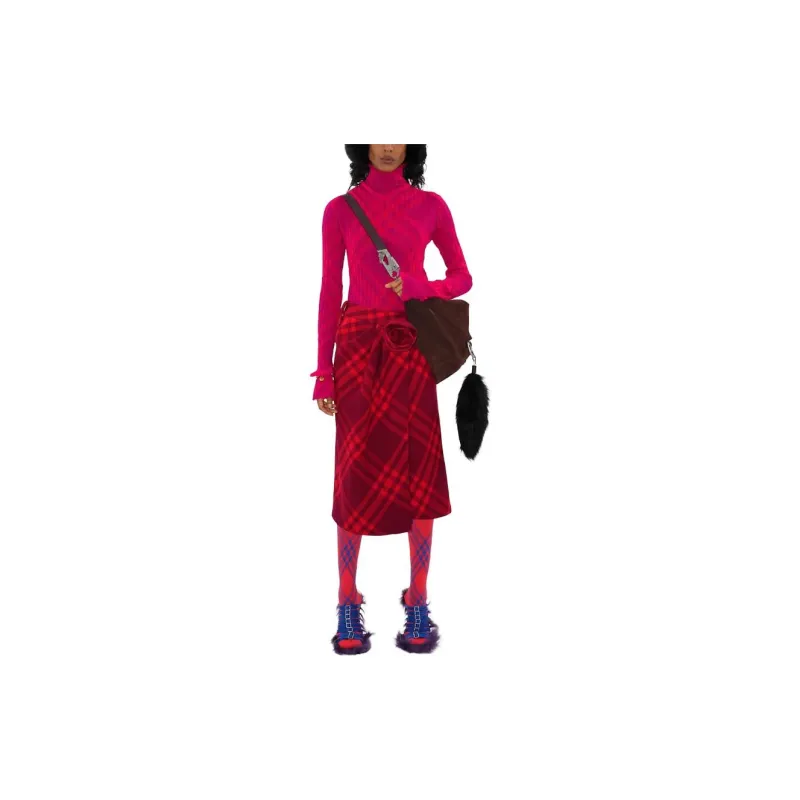 Burberry Sweaters Women's Raspberry Red-1