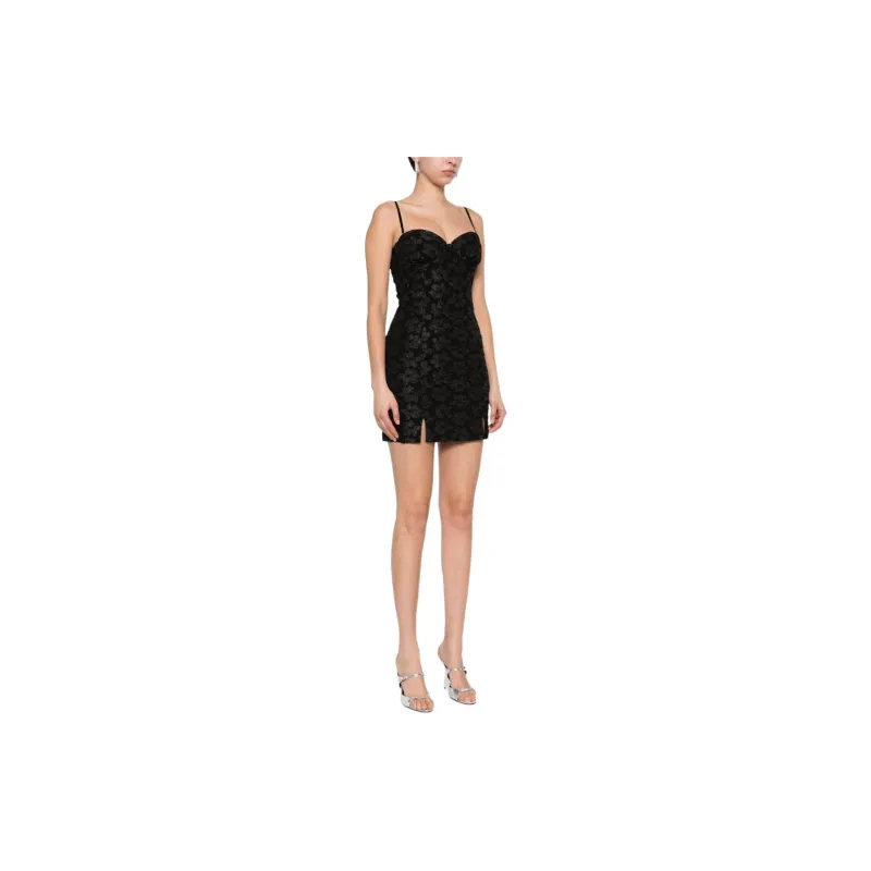 Rotate 3D Jacquard Mini Slip Dress-3