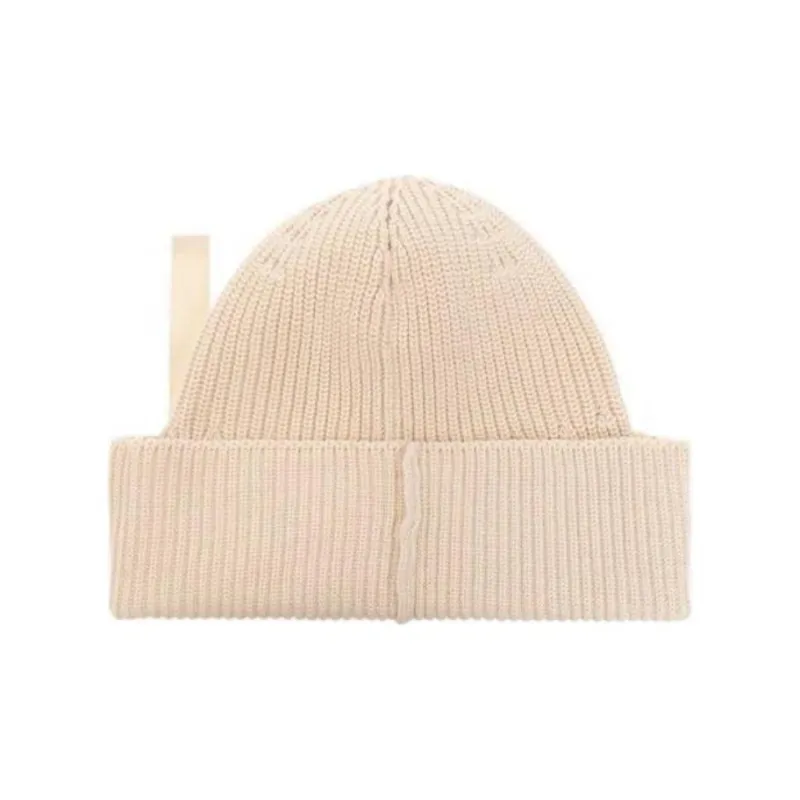Jacquemus Ribbed-knit Logo-ribbon Beanie-0