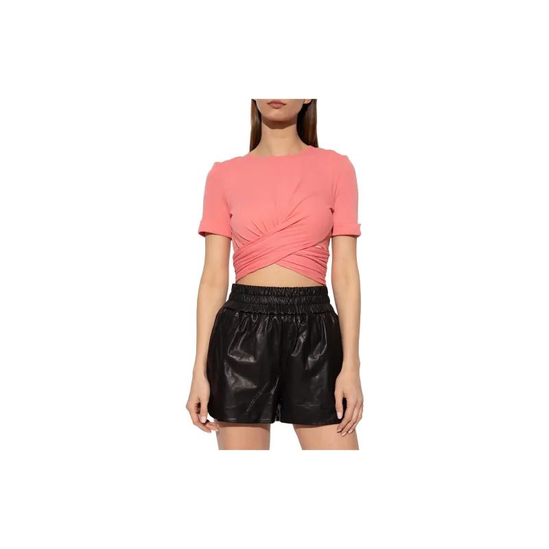 BALMAIN Twist detail Cropped T shirt-1