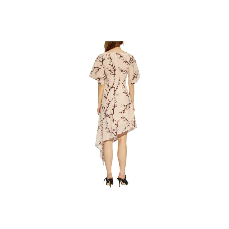 Alexander McQueen Asymmetric Floral Printed Dress-1