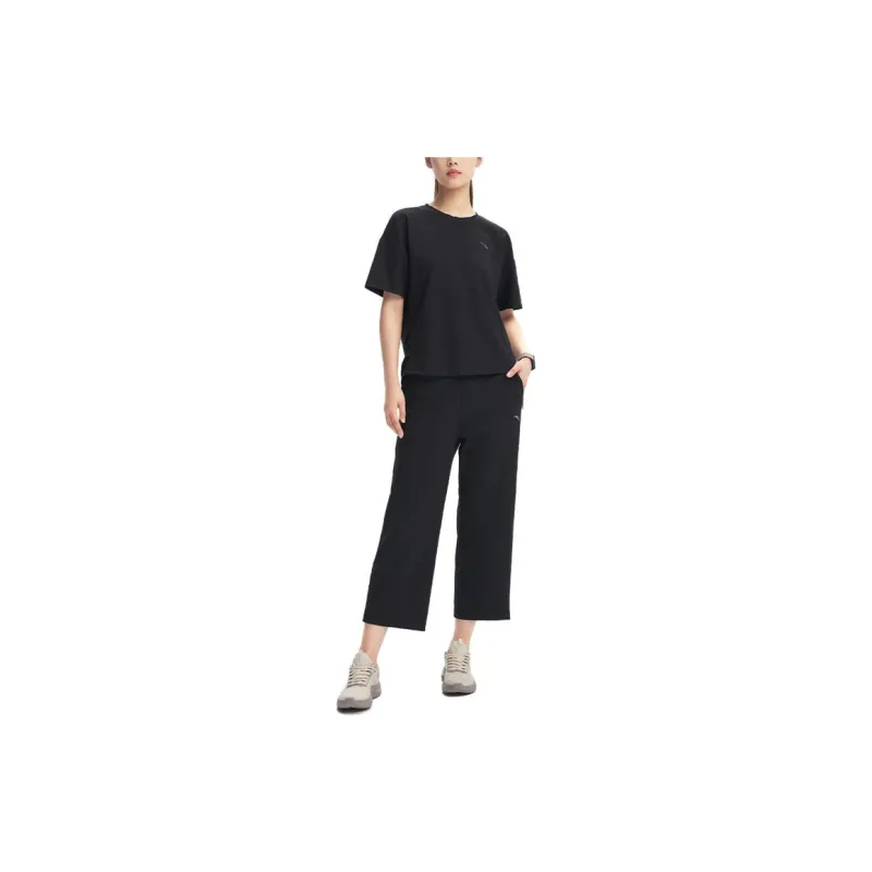 ANTA Knitted Sweatpants Women's Black-1