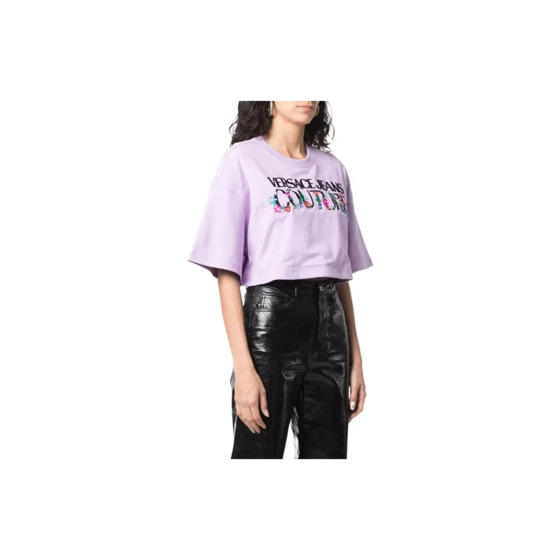 VERSACE JEANS COUTURE SS22 T-Shirt Women's Purple-2
