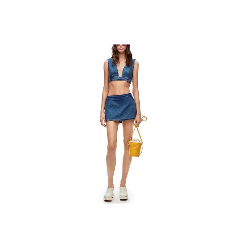 LOEWE Denim Shorts Women's Medium Blue-1