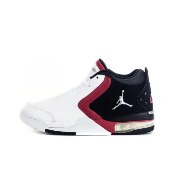 Jordan Hex Mule Cushioning Wear-Resistant Mid-Top Basketball Shoes Unisex White Black