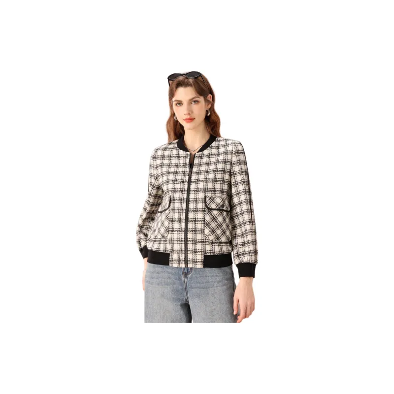 FENHONGMALI Jackets Coats Women's White-1