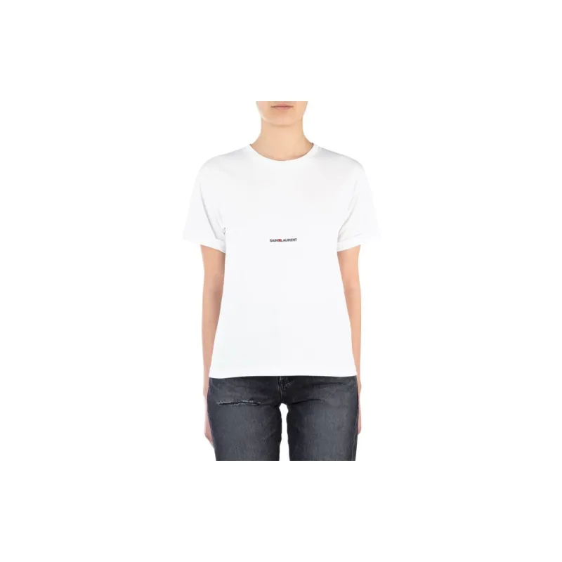 SAINT LAURENT Logo print T shirt-2