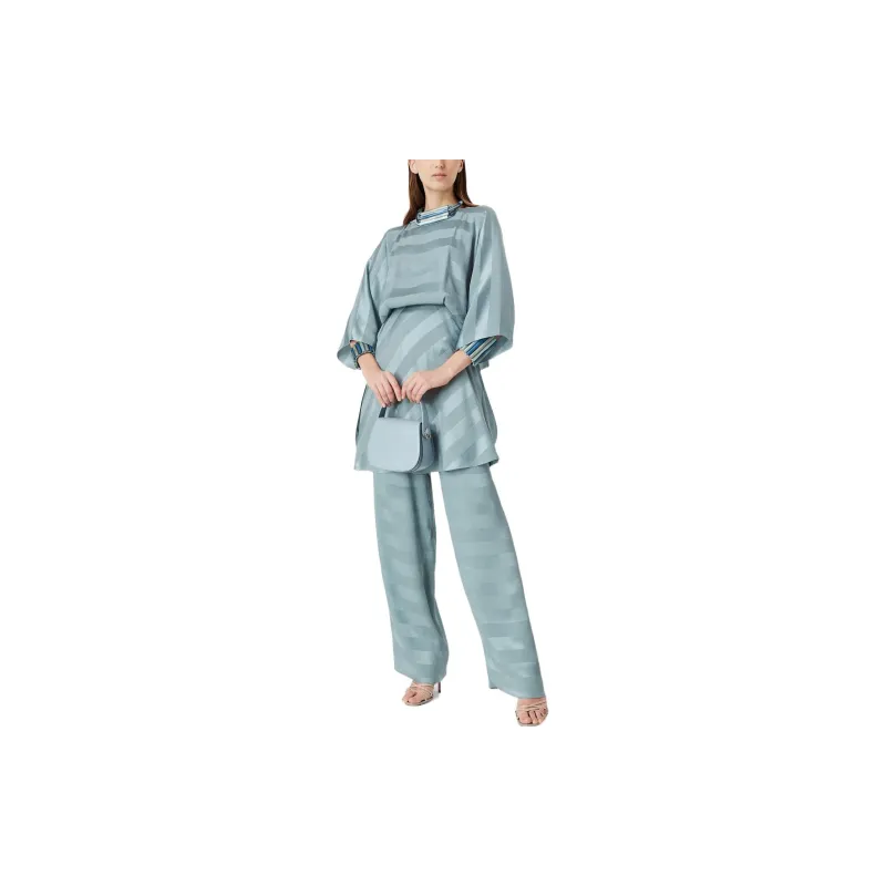 GIORGIO ARMANI Long-Sleeved Dresses Women's Blue-1