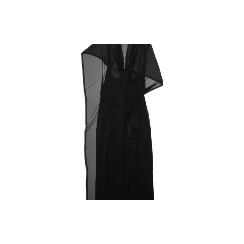 Balenciaga V neck Layered Midi Dress-5