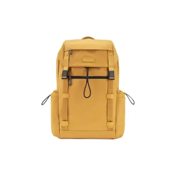 SAMSONITE Synthetic Leather Backpack Men's Mustard Yellow