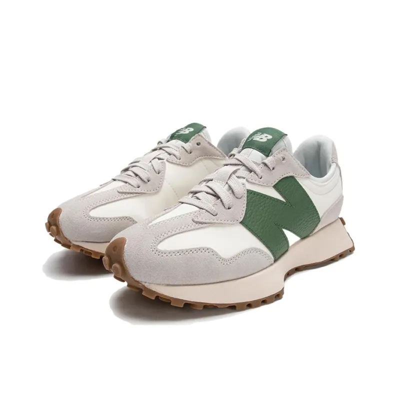 New Balance NB 327 Anti Slip Wear Resistant Low Top Casual Running Shoes Unisex Green Gray-2