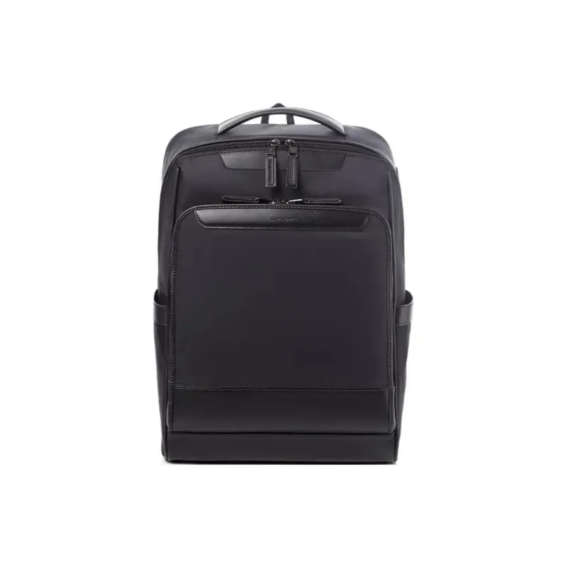 SAMSONITE Fabric With Synthetic Leather Backpack Medium Size Men's Marine Blue-0