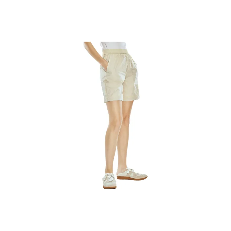 COVERINS Casual Shorts Women's Light Yellow-4
