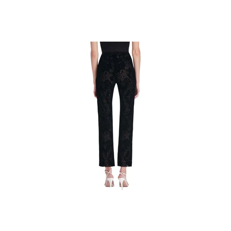 OSCAR DE LA RENTA Floral-lace Straight-leg Trousers-1