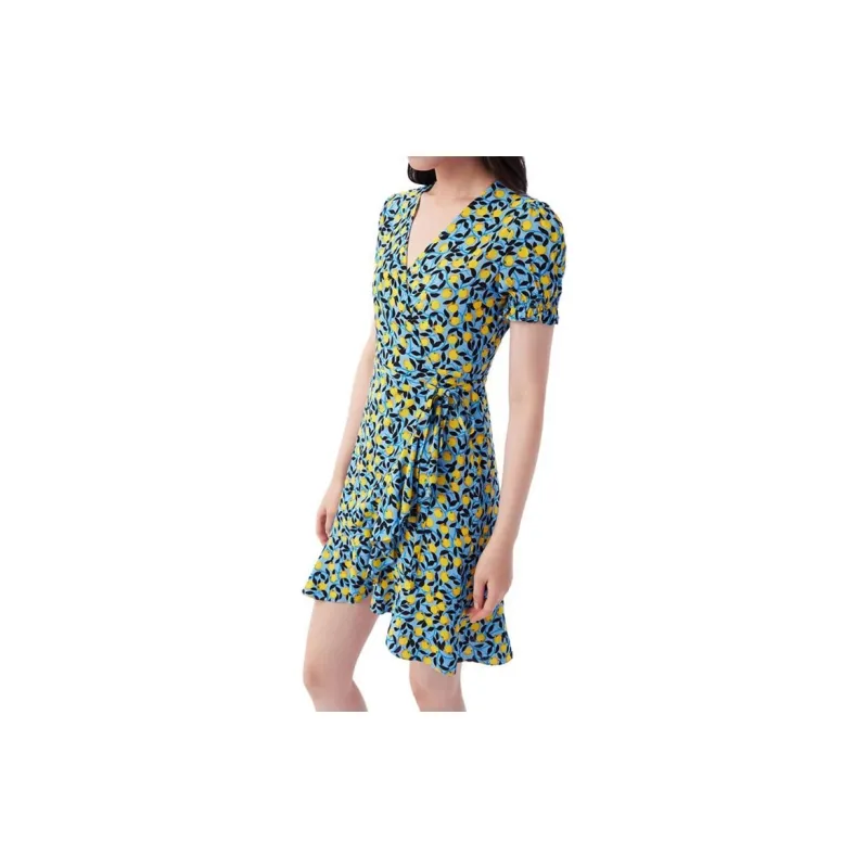 DVF Diane Von Furstenberg Short Sleeved Dress Women's Multicolor-3