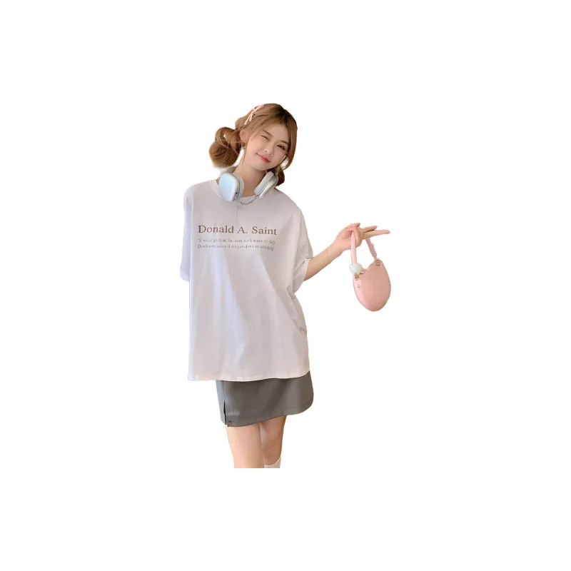 OTHERMIX Drop Shoulder Sleeve T-Shirt Women's White-1