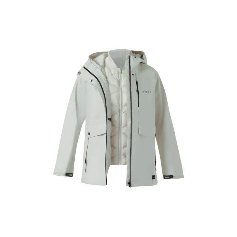 DECATHLON Waterproof And Warm Jackets Coats Women's Pearl Beige-3