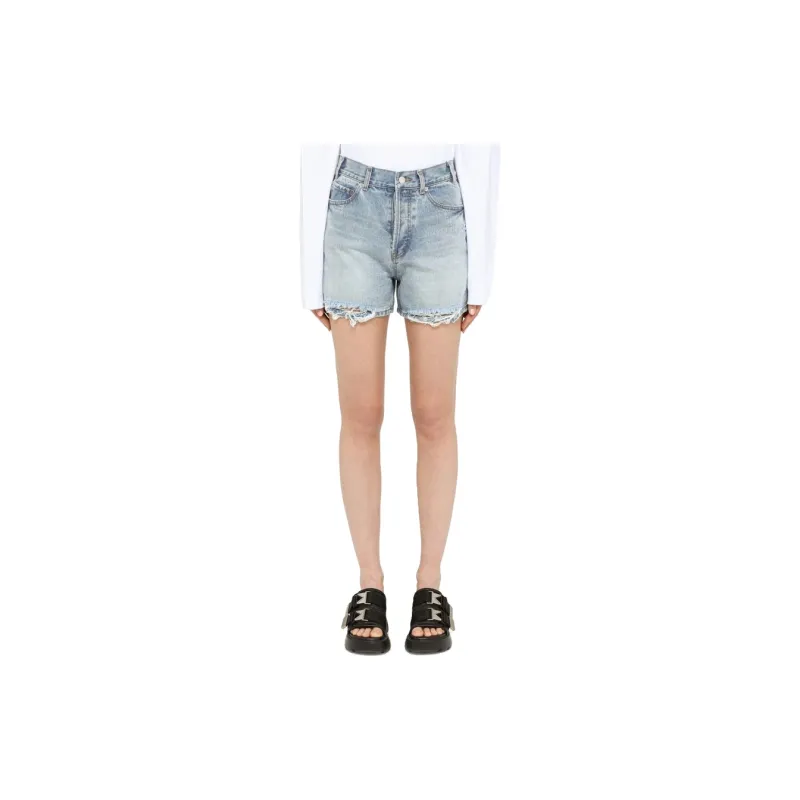 WE11DONE Denim Shorts Women's Blue-1