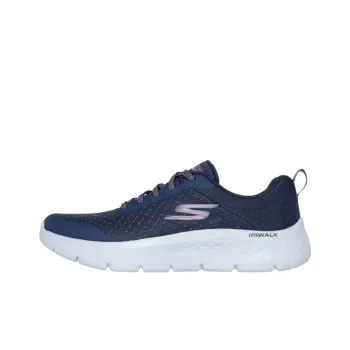 Skechers Go Walk Fle Durable Breathable Low-Top Casual Shoes Women's Blue Purple