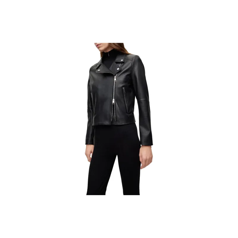 HUGO BOSS Zipped Leather Jacket-3
