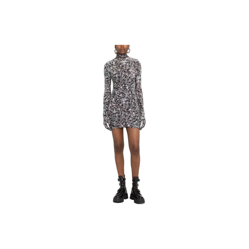 Vetements Long-Sleeved Dresses Women's Black-1