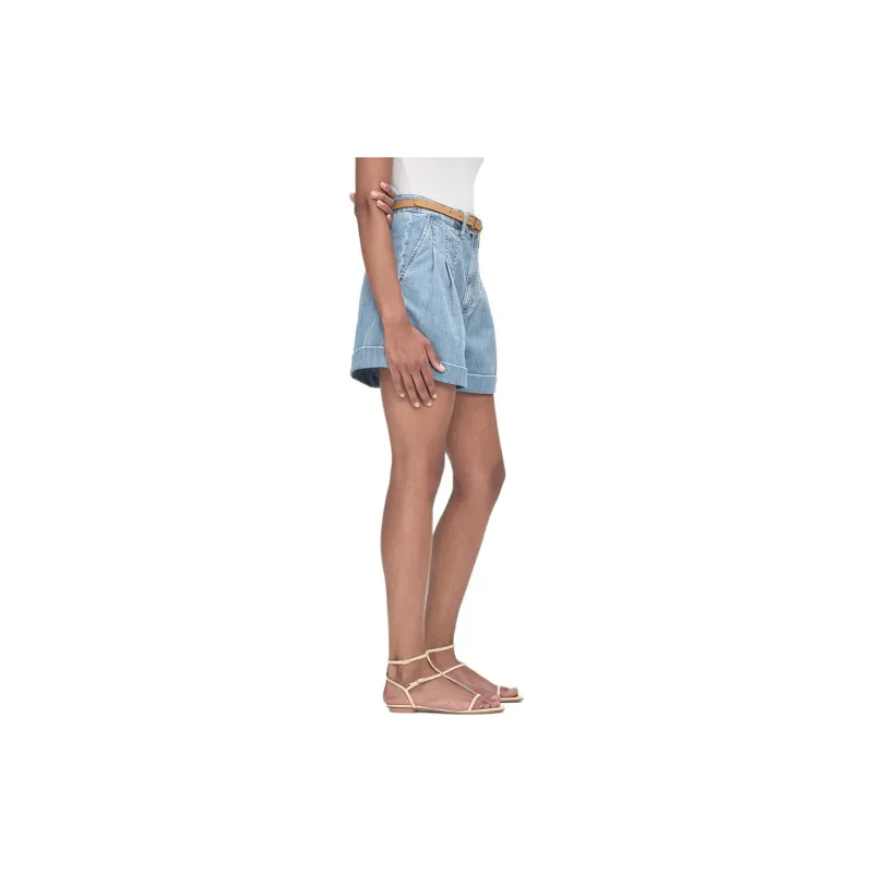 FRAME SS24 Denim Shorts Women's Light Blue-4