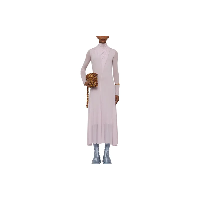 JIL SANDER Long Sleeved Dresses Women's Lavender-1