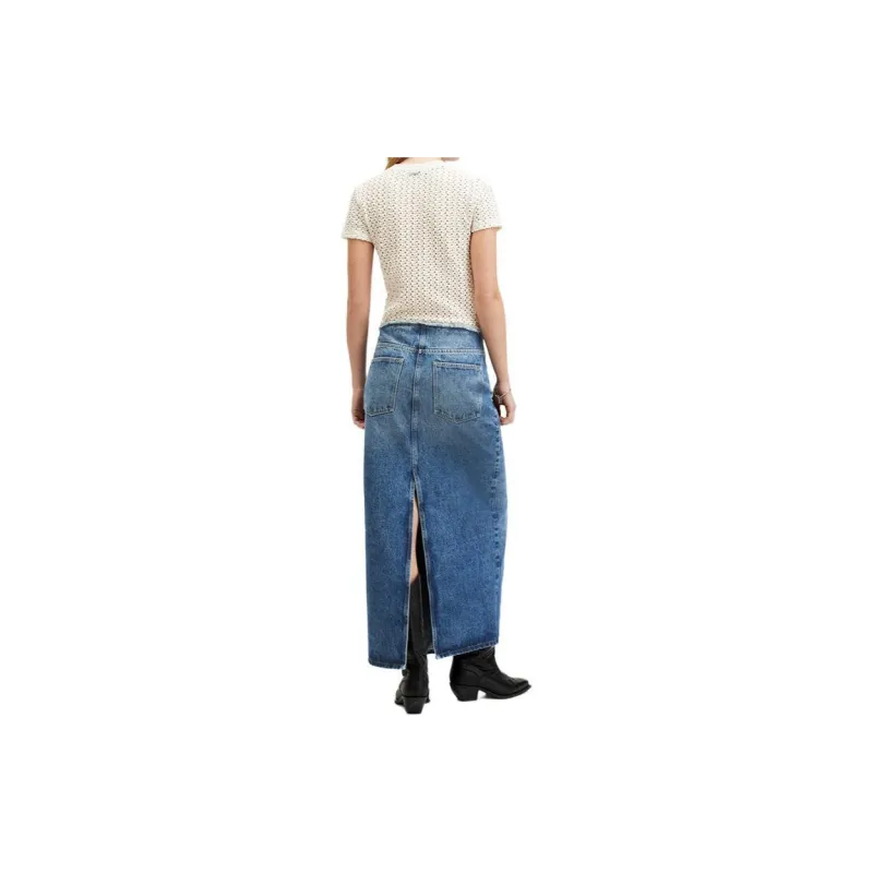 ALLSAINTS Denim Long Skirts Women's Blue-3