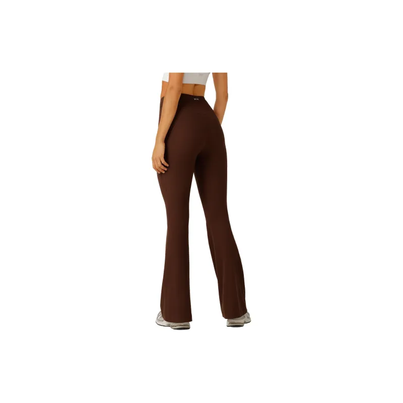 LORNA JANE Irresistible Stomach Support Rib Flared Leggings Athletic Trousers Women's-2