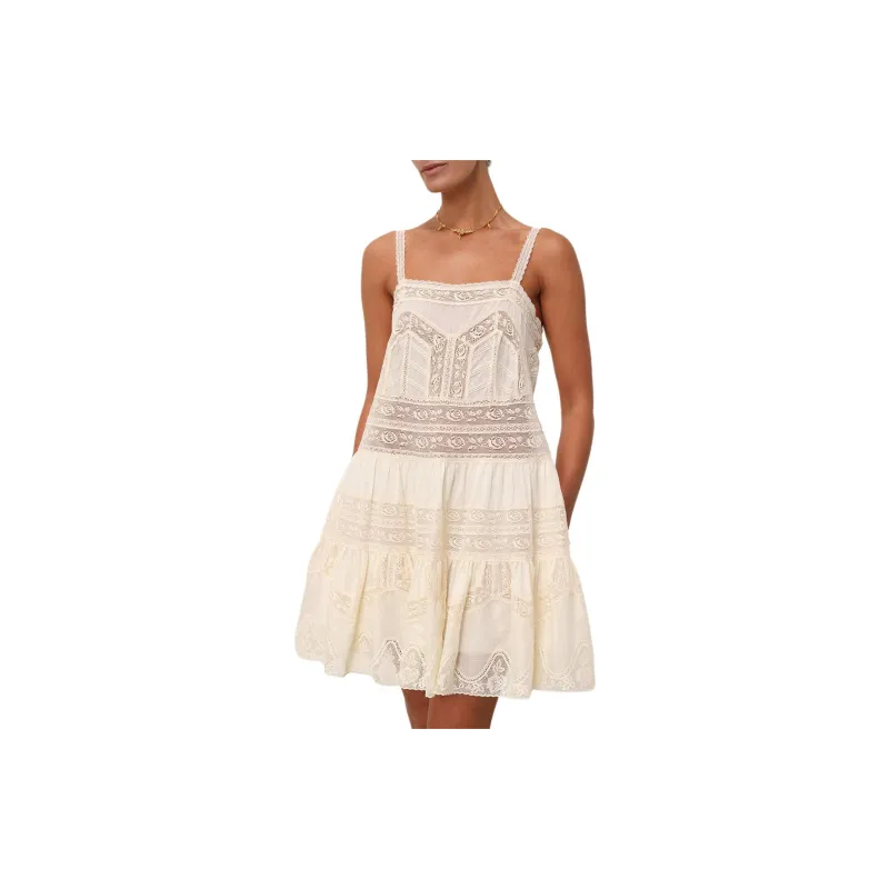 Zimmermann Lace Detailed Sleeveless Dress-2