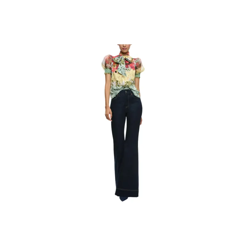 ALICE+OLIVIA Brentley Floral-print Blouse-1