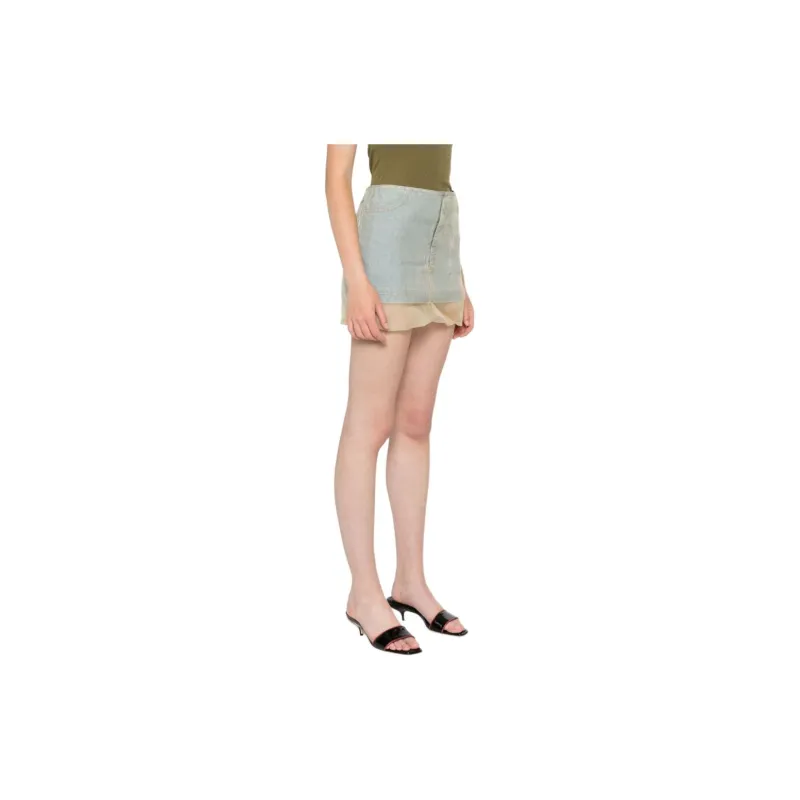 Christopher Esber Layered Denim Miniskirt-3