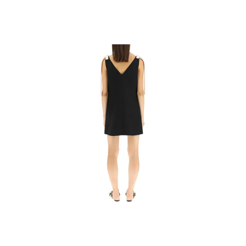 Valentino Sleeveless Dresses Women's Black-2