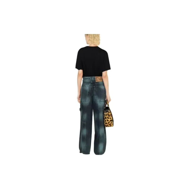 Stella McCartney Mid Rise Tie Dyed Wide Leg Jeans-2