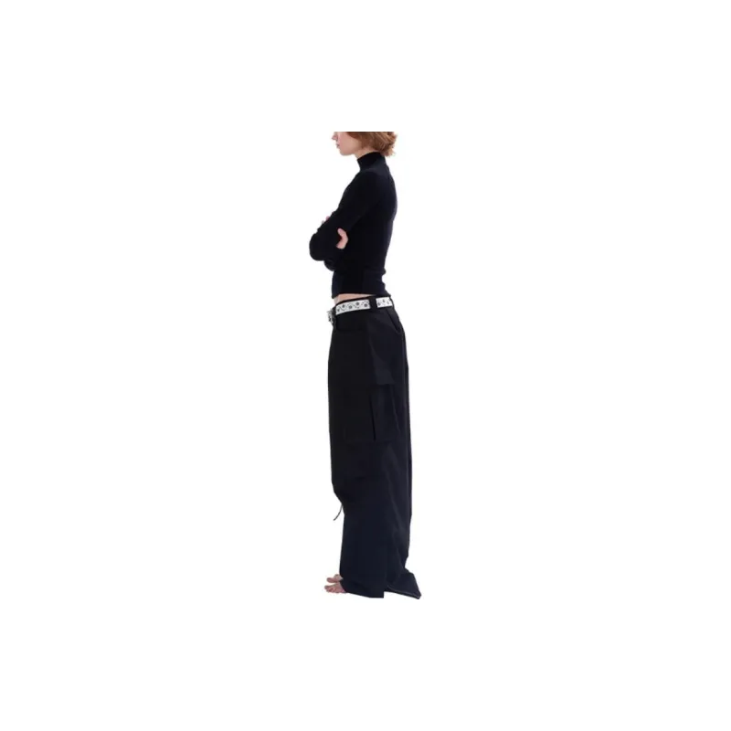 Fax Copy Express Cargo Pants Casual Pants Women's Black-5