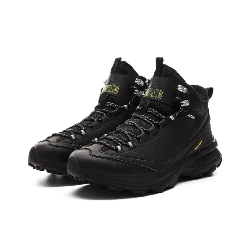 PEAK Cushioning Wear Resistant Rebound High Top Hiking Shoes Men's Black-2