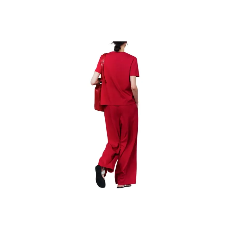 ZARA Casual Pants Women's Red-4