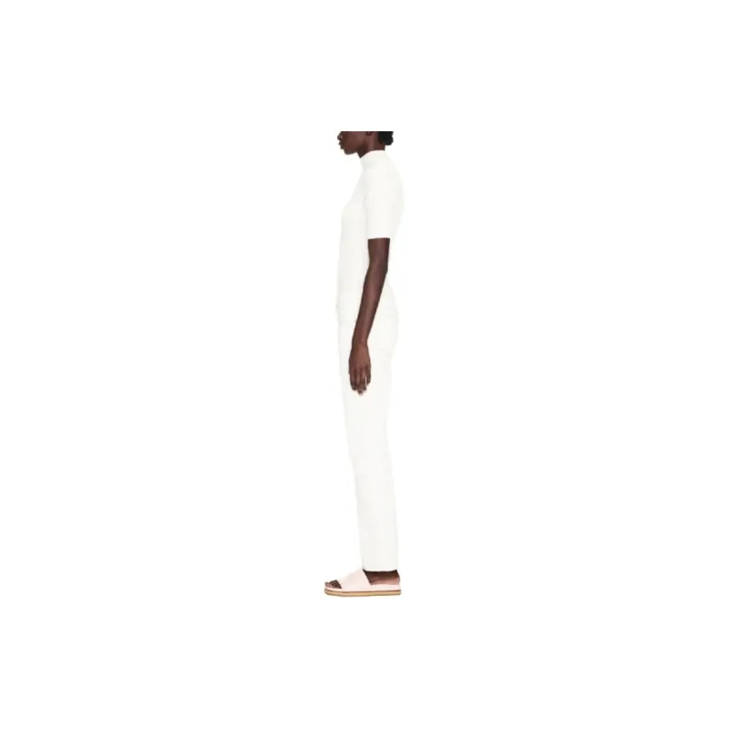 OFF WHITE Contrast stitching Straight leg Jeans-2