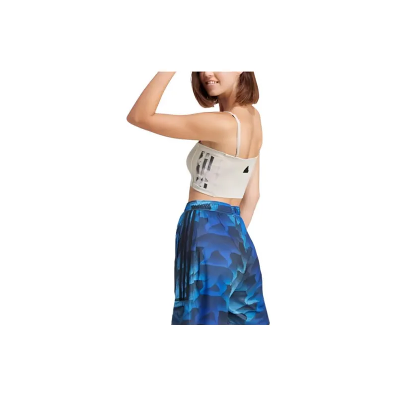 Adidas TIRO SUMMER TUBE TOP WITH DETACHABLE STRAPS Sport Vests Women's Gray White-4
